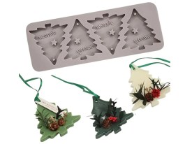 Moldes silicona TAG aromaticos arbolitos de Navidad 
